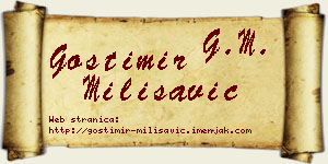 Gostimir Milisavić vizit kartica